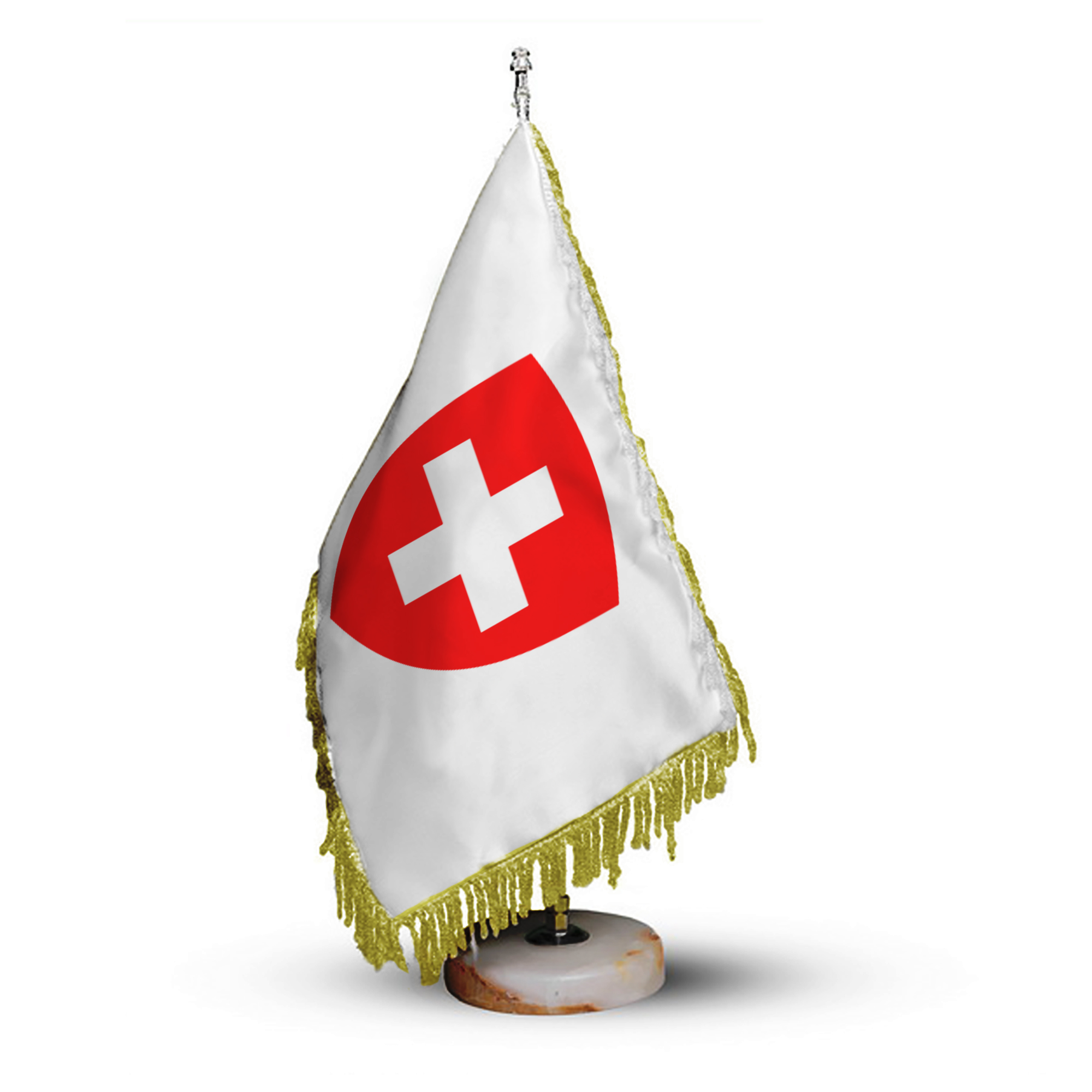 پرچم و نشان رومیزی سوئیس مجموعه دو عددی