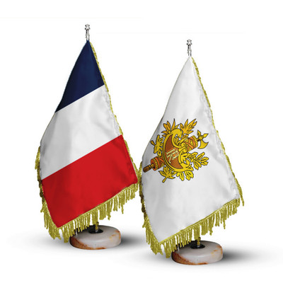 پرچم و نشان رومیزی فرانسه مجموعه دو عددی