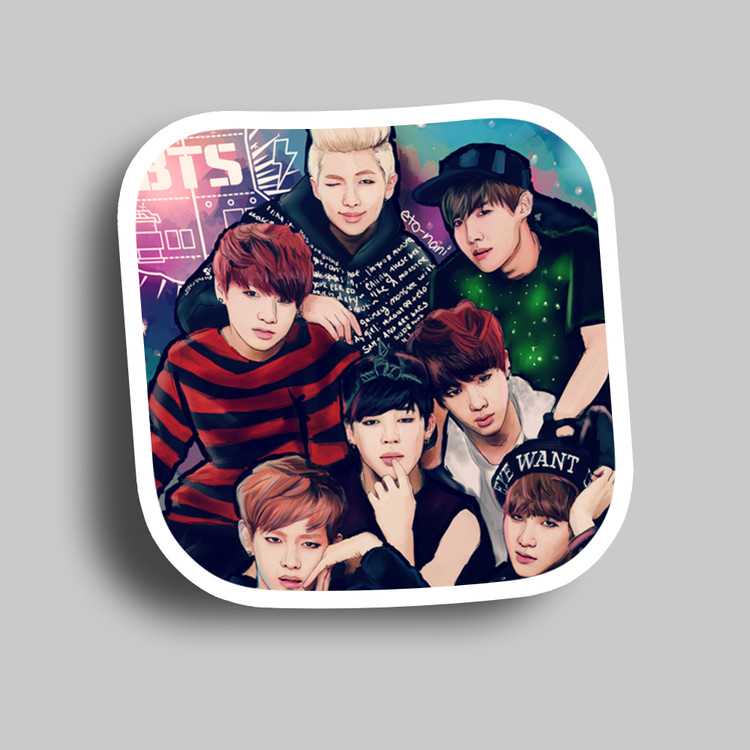 برچسب بی تی اس BTS کد 02