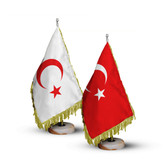 پرچم و نشان رومیزی ترکیه مجموعه دو عددی