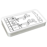 فلش کارت آموزش تصویری الفبای فارسی مدل بی رنگ 40 عددی